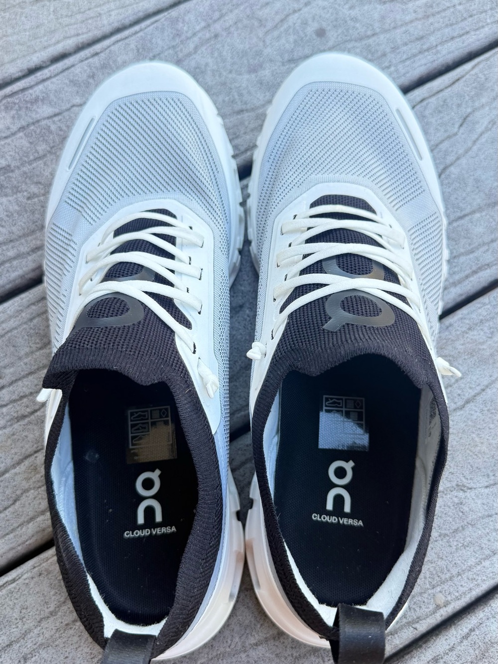 On Cloud Versa White Black Men’s Running Shoes Size 12 Excellent Condition - Picture 5 of 9